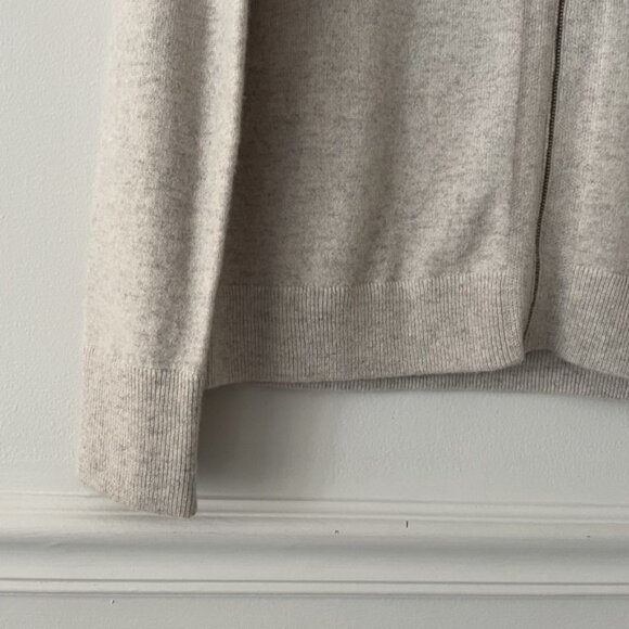 Frontgate 100% Mongolian Cashmere Bomber Lounge Set Size L/XL Ivory Quiet Luxury - Picture 6 of 16